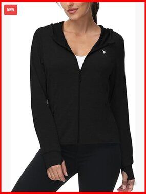 UPF 50+ Sun Protection Hoodie Jacket Lightweight Full Zip Long Sleeve Shirt